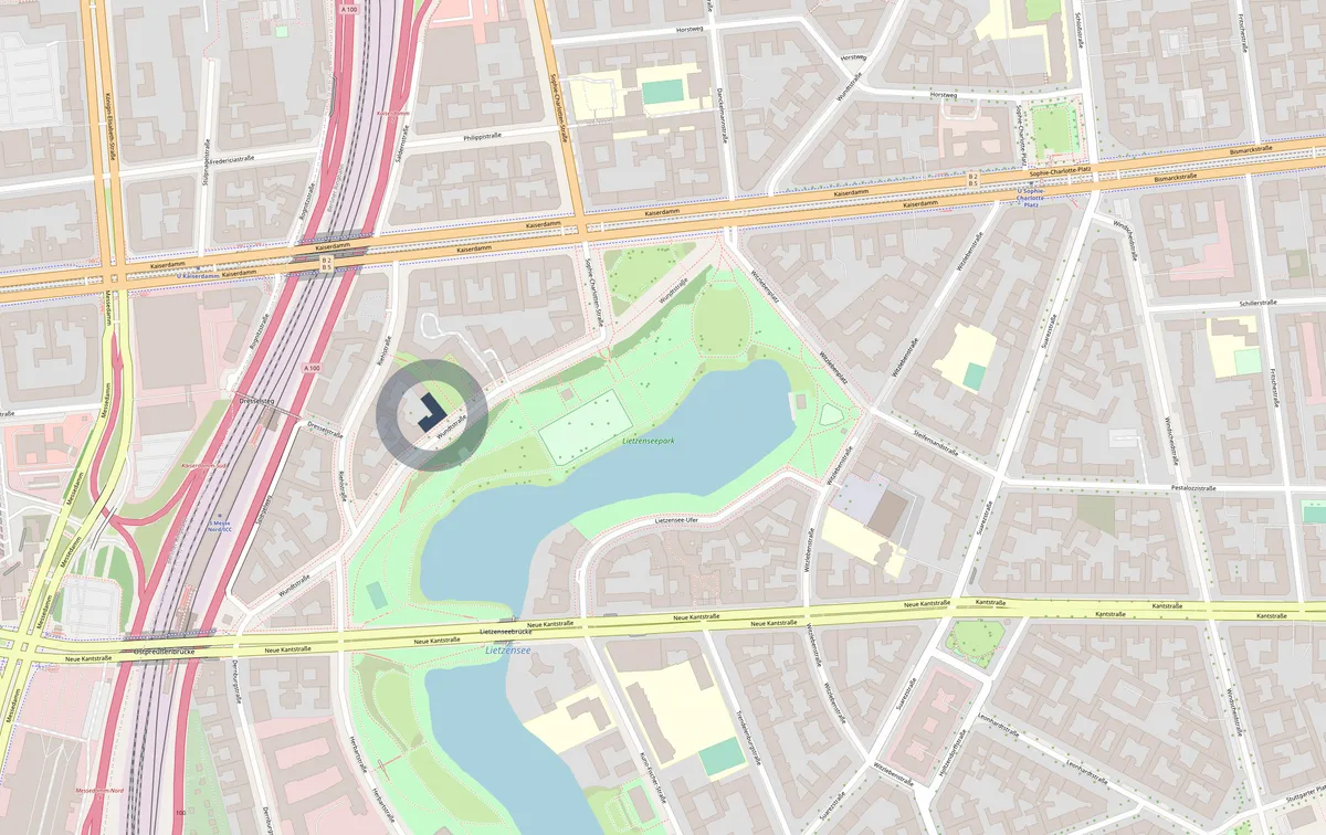 Standortkarte SUTAX Steuerberatung, Wundtstr. 48-50, 14057 Berlin-Charlottenburg